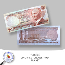 Charger l&#39;image dans la galerie, TURQUIE - 20  LIVRES TURQUES - 1984 - Pick.187a - NEUF/UNC
