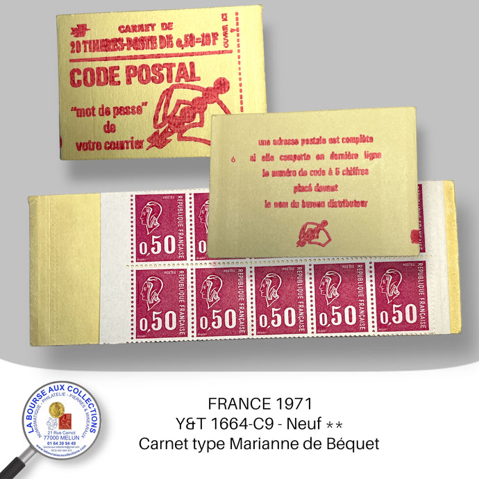 1971 - Carnet Y&T 1664-C9 type Marianne de Béquet