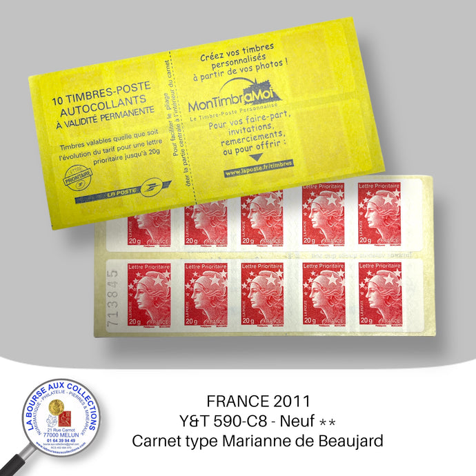 2012 - Carnet Y&T 590-C8 type Marianne de Beaujard