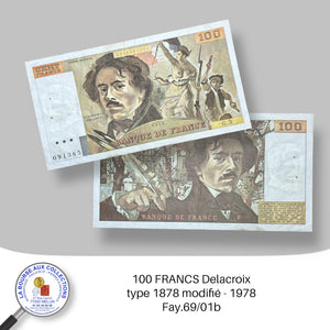 100 FRANCS Delacroix, type 1878 modifié - 1978. Fay.69/01b