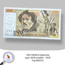 Charger l&#39;image dans la galerie, 100 FRANCS Delacroix, type 1878 modifié - 1978. Fay.69/01b
