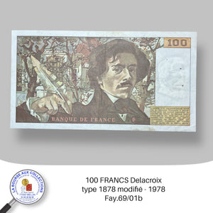 100 FRANCS Delacroix, type 1878 modifié - 1978. Fay.69/01b