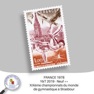 1978 - Y&T 2019 - XIXème championnats du monde de gymnastique à Strasbourg - Neuf **
