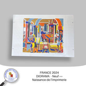 2024 - DI0RAMA - Bloc de 4 timbres "Naissance de l'imprimerie