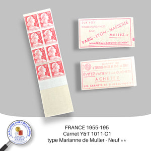 1955-1959 - Carnet Y&T 1011-C1 type Marianne de Muller - Neuf **