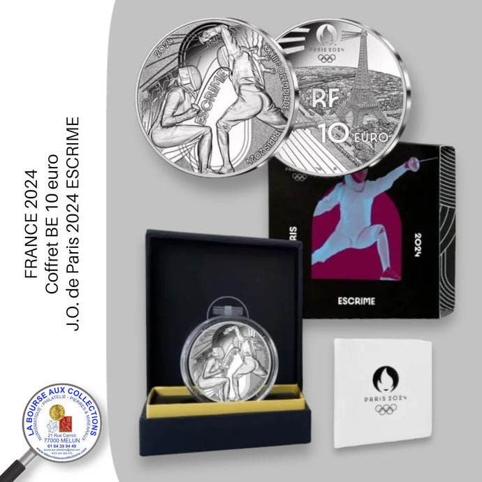 10 euro FRANCE 2024 -  J.O. de Paris 2024 - ESCRIME - Coffret BE