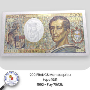 200 FRANCS Montesquieu type 1981 - 1992. Fay.70/12b - NEUF