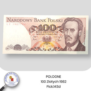 POLOGNE - 100 Zlotych 1982  - Pick.143d - NEUF/UNC