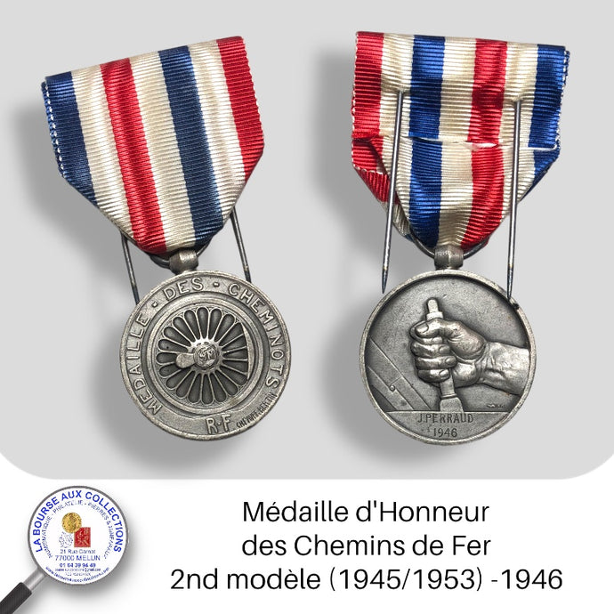 Médaille d'Honneur des Chemins de Fer, 2nd modèle (1945/1953) - 1946
