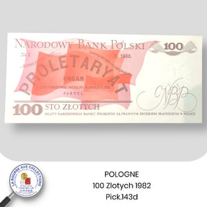 POLOGNE - 100 Zlotych 1982  - Pick.143d - NEUF/UNC