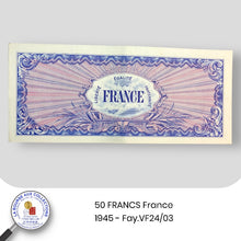Charger l&#39;image dans la galerie, 50 FRANCS France  - 1945 - Fay.VF24/03
