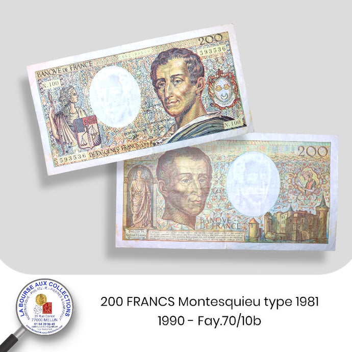 200 FRANCS Montesquieu type 1981 - 1990 - Fay.70/10b