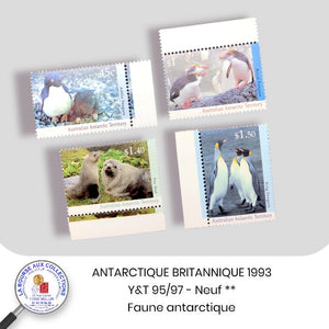 ANTARCTIQUE AUSTRALIEN 1992 - Y&T 90/94 - Faune antarctique - NEUF **