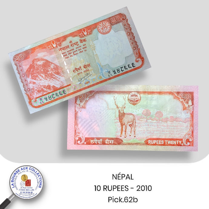 NEPAL - 20 Rupee - 2010 - Pick.62b - NEUF/UNC