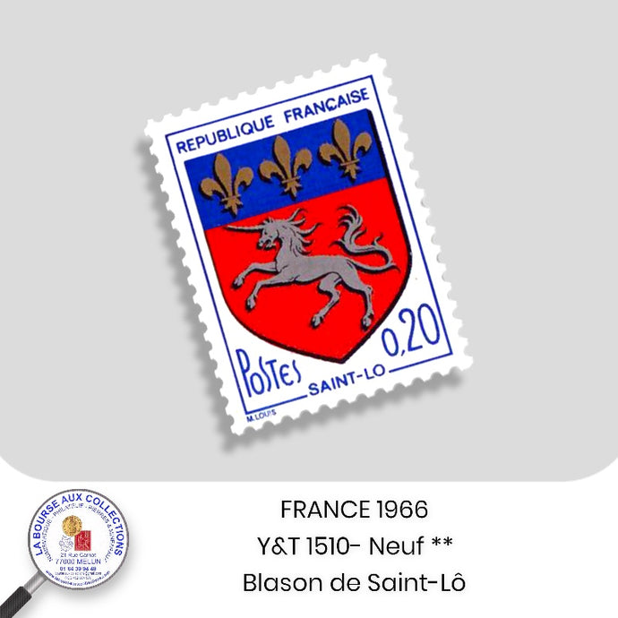 1966 - Y&T 1510 - Blason de Saint-Lô - Neuf **