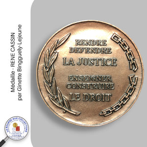 Médaille - RENE CASSIN par Ginette Bingguely-Lejeune