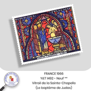 1966 - Y&T 1492 - Vitrail de la Sainte-Chapelle - Neuf **
