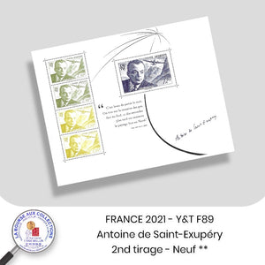 2021 - Y&T PA F89 - Antoine de Saint-Exupéry 1900/1944 (2nd tirage)- Neuf **