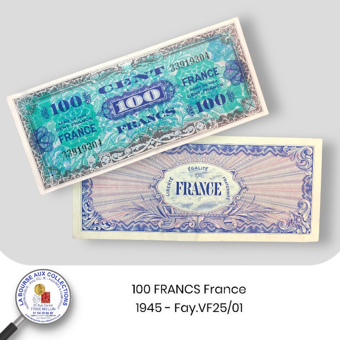 100 FRANCS France  - 1945 - Fay.VF25/01
