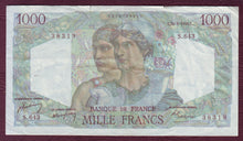 Charger l&#39;image dans la galerie, 1000 FRANCS Minerve et Hercule, type 1945 - 20/04/1950 / La Bourse aux Collections Numismate Melun
