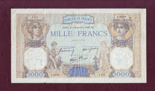 Charger l&#39;image dans la galerie, 1000 FRANCS Cérès et Mercure type 1927 mod. 02/11/1939 / La Bourse aux Collections Numismate Melun
