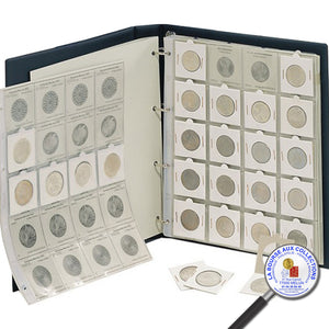 10 feuilles 20 cases pour étuis carton numismatique 50 x 50 mm ©Hartberger SUPER PLUS