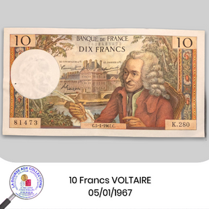 10 Francs Voltaire, type 1963 - 05/01/1967. Fay.62/24