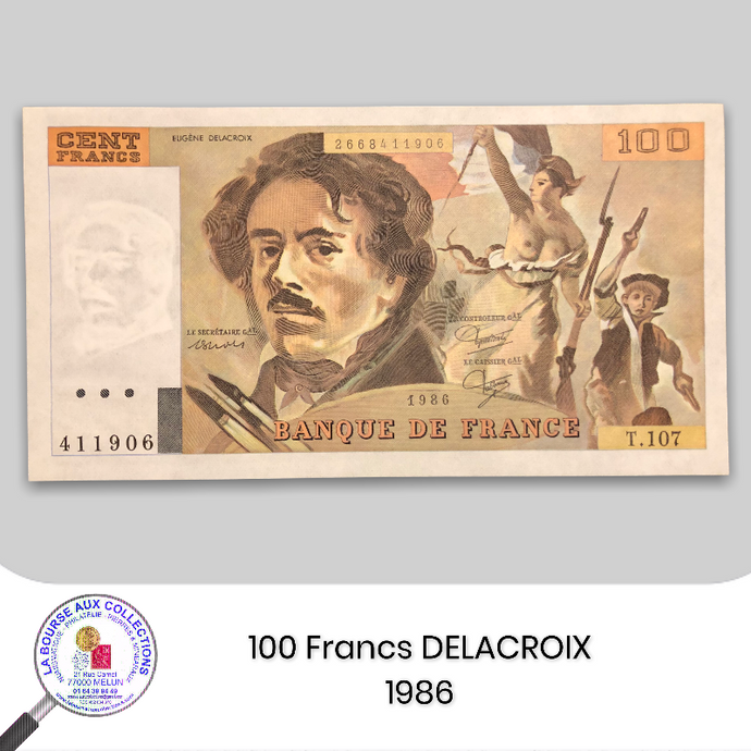 100 FRANCS Delacroix, type 1878 modifié -1986. Fay.69/10 - NEUF / UNC