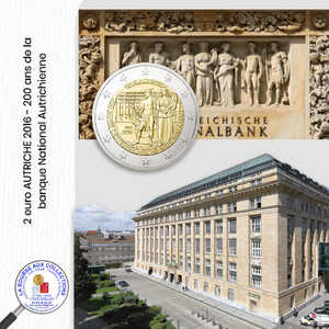 2 euro AUTRICHE 2016 - 200 ans de la banque nationale d'Autriche (1816/2016)