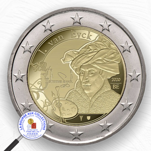 Coincard 2 euros BU BELGIQUE - Année Jan van Eyck / La Bourse aux Collections Numismate Melun