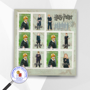 2007 - HARRY POTTER - Les trois feuillets adhésifs Harry Potter - Hermione Granger - Ron Weasley - Neuf ** / La Bourse aux Collections Philatélie Melun