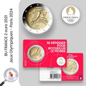 BU 5 Coincard -  2 euro FRANCE 2021 - Jeux Olympiques de Paris 2024