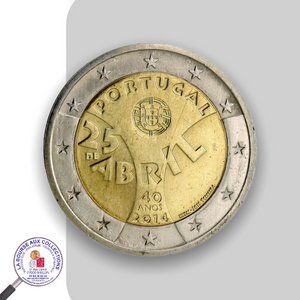 2 euro PORTUGAL 2014 - 25 AVRIL - Révolution des Oeillets