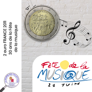 2 euro FRANCE 2011 - 30 ans de la Fête de la Musique