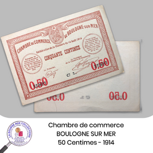 Boulogne-sur-Mer - 50 CENTIMES - 14/08/1914