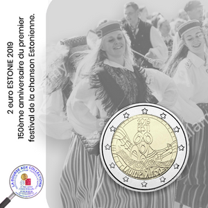 2 euro ESTONIE 2019 - 150 ans du premier festival de chanson Estonienne