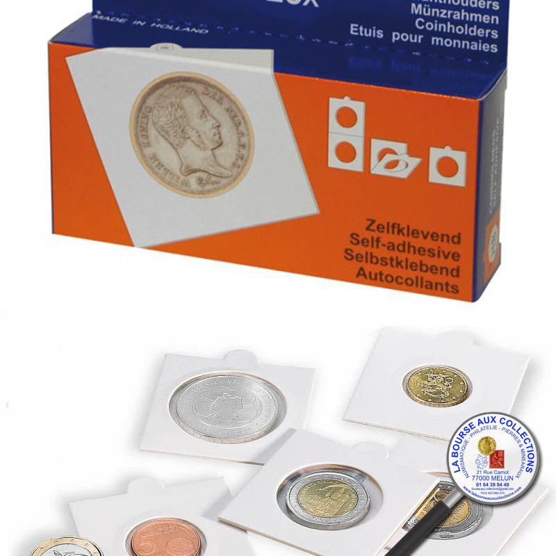 Etuis carton numismatiques à agrafer ou autocollants un seul