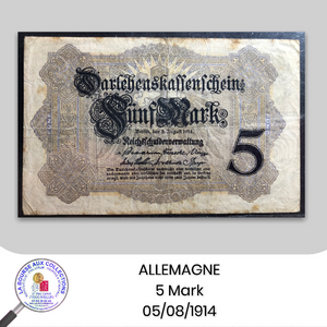 ALLEMAGNE - 5 Mark 01/08/1914 - Pick.47b