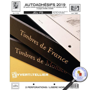 Yvert et Tellier - Jeu France autoadhésifs FS 2019 - 2ème semestre