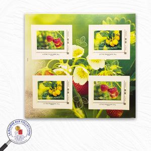 2021 - Collector 4 timbres adhésifs TVP - Les Exclusifs - PRINTEMPS - Fraises et framboises jaunes