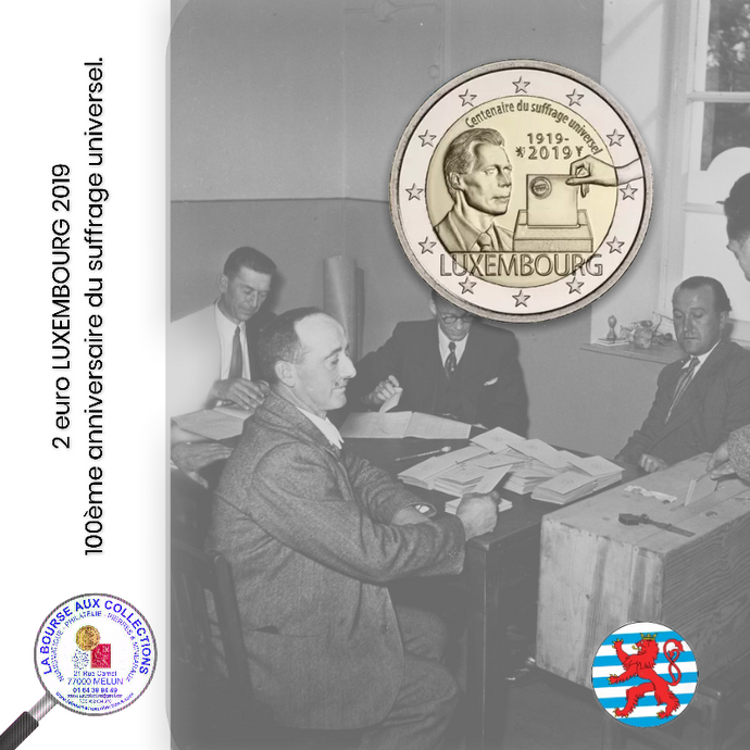 2 euro LUXEMBOURG 2019 - 100 ans du suffrage universel