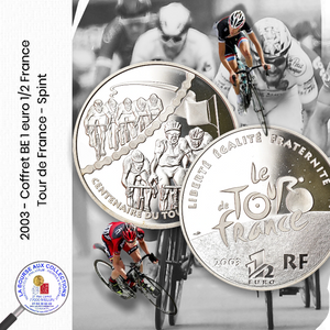 FRANCE - 1 euro 1/2 2003 argent BE – Tour de France - Sprint