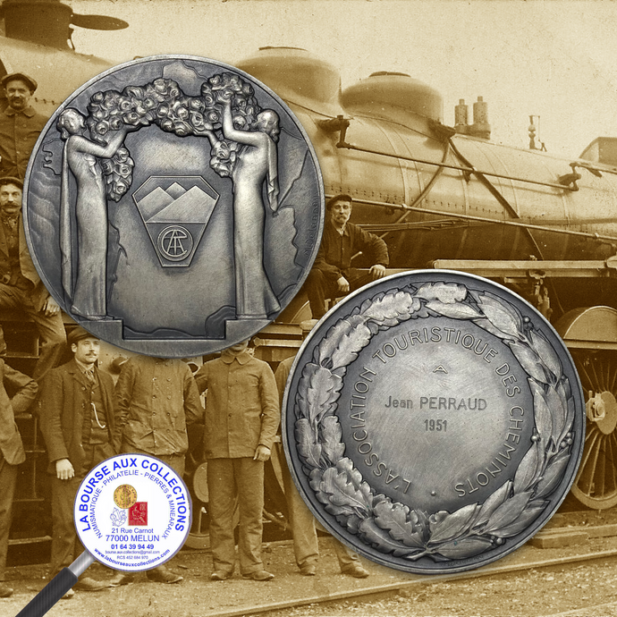 Médaille ASSOCIATION TOURISTIQUE DES CHEMINOTS par M. Delannoy - 1951 / La Bourse aux Collections Numismate Melun