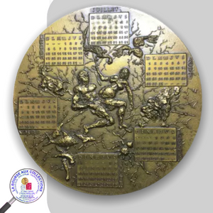 Médaille - Calendrier de 1971 par Marcel Chauvenet - FIAT LUX