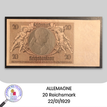 Charger l&#39;image dans la galerie, ALLEMAGNE - 20 Reichsmark - 22/01/1929. Pick.181b
