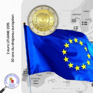 2 euro LITUANIE 2015 - 30 ans du drapeau européen