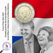 Charger l&#39;image dans la galerie, 2 euro PAYS-BAS 2014 - Double portrait de la famille royale le Roi Willem-Alexander et la Reine Béatrix / La Bourse aux Collections Numismate Melun
