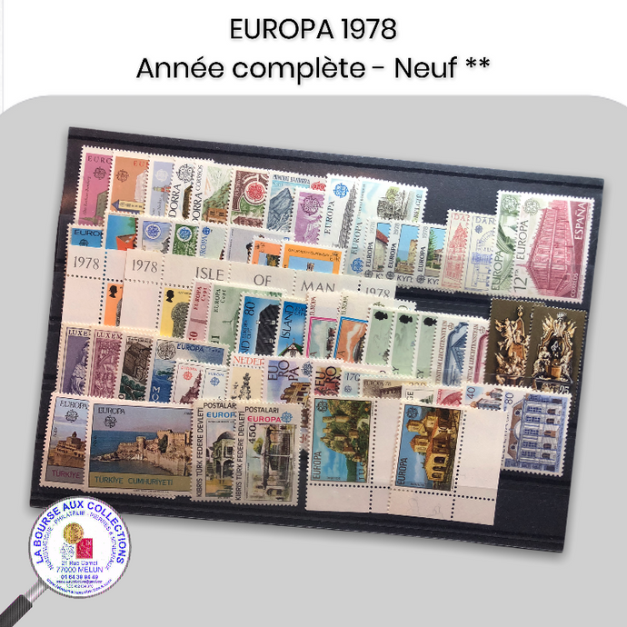 Année complète timbres EUROPA 1978 - Neufs **