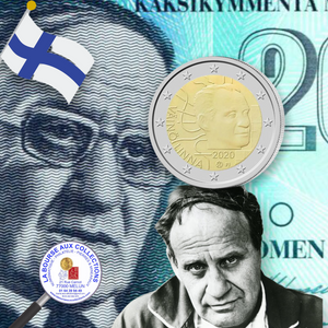2 euros FINLANDE 2020 -  100ème anniversaire de la naissance de l'écrivain national finlandais Väinö Linna.