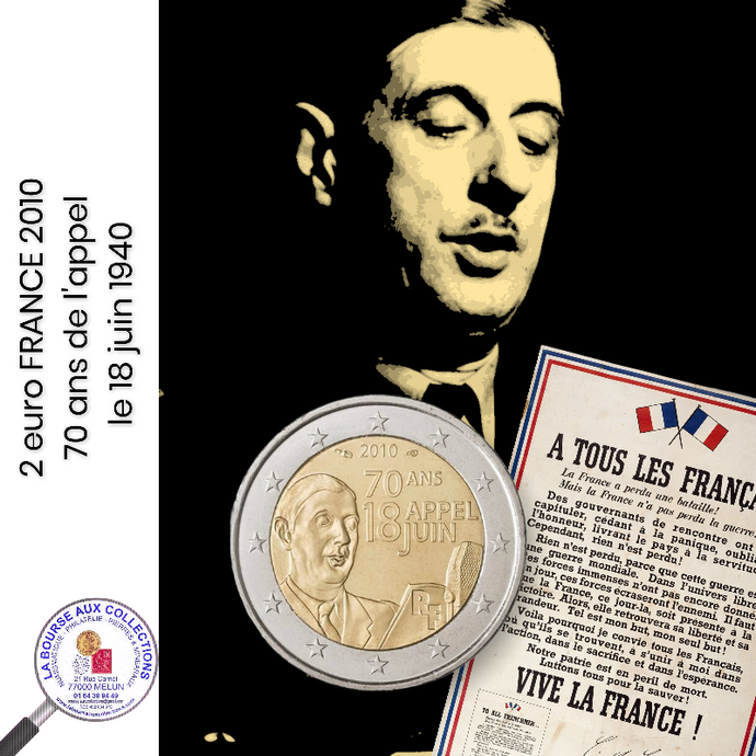 2 euro FRANCE 2010 - 70e anniversaire de l’Appel du 18 juin